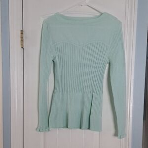 Elle Mint Green Crew Neck Sweater